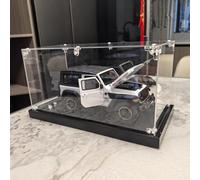 Acrylic Display Case Clear Acrylic Box with Black Base, Assemble Large Dustproof Protection Box, Plastic Organizer for Toys Model Mini Action Figures Antique(25x25x20cm(10"x10"x8"))