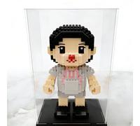 Acrylic Display Case Clear Acrylic Case for Display, Tall Countertop Collectibles Showcase, Large Dust Cover Alternative Glass Case, Assemble Storage Box(Black,25x25x40cm(10x10x16in))