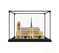 Acrylic Display Case, Compatible avec LE*GO 21061 Notre-Dame de ParisVitrine de présentation en acrylique transparent / Rangement et protection anti-poussière (Black-3mm)