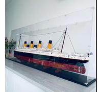 Acrylic Display Case Compatible for le-go 10294 Titanic Model Transparent Dustproof Protection Collection Organizer Storage Cabinet (Display Case Only) (3mm)