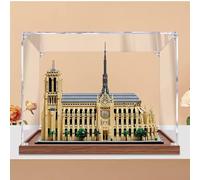 Acrylic Display Case Compatible for le-go 21061 Notre Dame de Paris Model Transparent Dustproof Protection Collection Organizer Storage Cabinet (Display Case Only) (3mm)