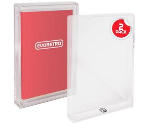 Acrylic Display Case Compatible for Nintendo Switch Games - Clear Game Box Protector with UV Protection - 4MM Thick Protective Case for Retro Nintendo Switch Sports Game by EVORETRO (Pack of 2)