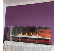 Acrylic Display case, Compatible with Lego 10294 Titanic Display Box kit,dustproof, UV-Resistant Transparent 10294 Display case (Display case only, kit not Included) (Backgrounds 3mm)