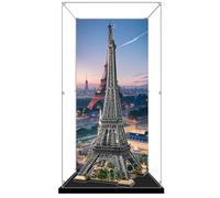Acrylic Display case, Compatible with Lego 10307 Eiffel Tower in Paris Display Box kit, Transparent Dustproof Protection Collection Organizer Storage Cabinet (Box Only) (Backgrounds)