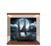 Acrylic Display case, Compatible with Lego 10365 Captain Pirate Ship Building Blocks, dustproof Transparent case for Protecting The Model ,70*30*70cm (Display case only)
