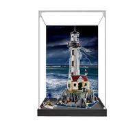 Acrylic Display case, Compatible with Lego 21335 Electric Lighthouse kit,dustproof, UV-Resistant Transparent Box (Display case only (Painting on The Back 3mm C)