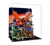Acrylic Display Case, Compatible with Lego 21348 Dungeons and Dragons Model Set, Dustproof Transparent Display Case, Storage Box (Display Case Only) (Background Model A)