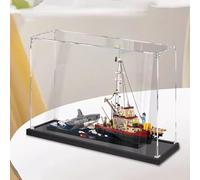 Acrylic Display Case, Compatible with Lego 21350 Jaws Killer Whale Model Set, Dustproof Transparent Display Case, Storage Box (Display Case Only) (3mm)