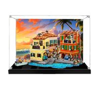 Acrylic Display case, Compatible with Lego 21359 Italian Seaside Town Set,Dustproof, Storage Box, Transparent Case ,Compatible with 21359(Display Box only, kit not Included) (Style B)