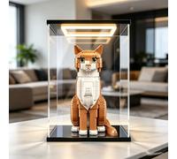 Acrylic Display Case Compatible with LEGO 21376 Orange Cat IDEAS Series Dustproof Storage Display Box , UV Protection Showcase for Collectors (Model Not Included) (Rectangular-frame light)