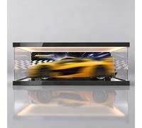 Acrylic Display Case Compatible with LEGO 42172 McLar *en P1, Dustproof Storage Display Box , UV Protection Showcase for Collectors (Model Not Included) (Rectangular-frame light)