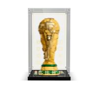 Acrylic Display Case Compatible with Lego 43020 FIFA World Cup Trophy Building Set, Transparent & Dustproof Showcase with LED Lighting (Only Case - Model Not Included)