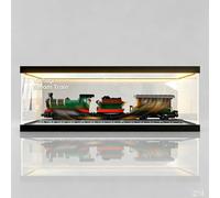 Acrylic Display Case Compatible with LEGO 60511 Vintage Steam Train - Gift / Display Piece- Dustproof Storage Display Box , UV Protection Showcase for Collectors (Model Not) (lights)