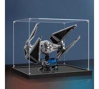 Acrylic Display case, Compatible with Lego 75382 TIE Interceptor Display Box kit,dustproof, UV-Resistant Transparent Display case (Display case only, kit not Included (3mm)