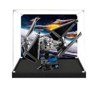 Acrylic Display case, Compatible with Lego 75382 TIE Interceptor Sets,Dustproof, Storage Box,Compatible with 75382 (Display Box only, kit not Included)