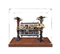 Acrylic Display Case, Compatible with Lego 75810 Stranger Things Upside Down Sets,Dustproof,Storage Box,Compatible with 75810(Display Case Only, kit not Included) (Wood 2MM)