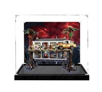 Acrylic Display Case, Compatible with Lego 75810 Stranger Things Upside Down Sets,Dustproof,Storage Box,Compatible with 75810(Display Case Only, kit not Included) (Black Background A)