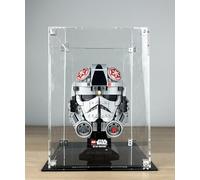 Acrylic Display Case Compatible with Lego Helmet Collection (Clear Background)