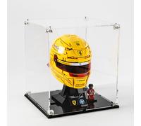Acrylic Display Case Compatible With LEGO Lewis Hamilton Helmet 43022 - Compatible With LEGO Charles Leclerc Helmet 43014 - Durable Protective Case, Dustproof Protective Display Case