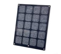 Acrylic display case designed for badges and medals, featuring transparent protection and felt base to keep collections organized and visible from all angles (small black)