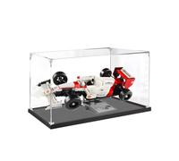 Acrylic Display Case for 10330 McLaren MP4/4 Models - Clear Universal Protective Box with Black Base for Collectible Brick Sets, Cars, Figures & More (40 x 20 x 20) (2mm)
