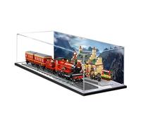 Acrylic Display Case for Brick Model Sets Harry Potter Hogwarts Express & Hogsmeade Station 76423 - Showcase, Dustproof Storage, Gifts (Background A)