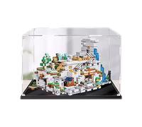 Acrylic Display Case for Brick Model Sets Minecraft The Mountain Cave 21137 Model - Dustproof Anti-UV Storage Box - Ideal for Collectors (3mm Transparent)