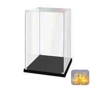 Acrylic Display Case for Collectibles Assemble Clear Acrylic Display Box for Lego Alternative Glass Case for Display Figures Doll Toys Home Storage(8x8x12 inch, 20x20x30 cm)
