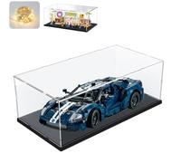 Acrylic Display Case for Collection for Lego 2022 Ford GT 42154 for Lego Audi RS 42160 for BTS Dynamite 21339, Transparent Plexiglass Storage Box, Black Interior 45 x 25 x 20 cm (with Door)