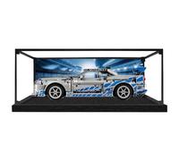 Acrylic Display case for Compatible with Lego 42210 Racing Cars Set,Dustproof, Storage Box, UV-Resistant Transparent Case ,Compatible with 42210(Display Box only, kit not Included) (Black Back Spray)