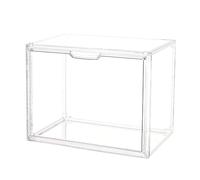 Acrylic Display Case for Figurines Clear Display Stand Dustproof Display Box with Magnetic Door Stackable Display Showcase for Collectibles Mini Toys Funko Pop Action Figures (M/1-Tier)