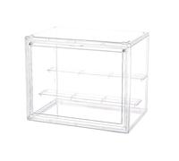 Acrylic Display Case for Figurines Clear Display Stand Dustproof Display Box with Magnetic Door Stackable Display Showcase for Collectibles Mini Toys Funko Pop Action Figures (3-Tier)