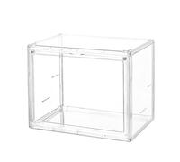 Acrylic Display Case for Figurines - Clear Display Stand with Magnetic Door - Dustproof Box - Stackable Showcase for Collectibles, Mini Toys, Funko Pop Action Figures (S/1-Tier)