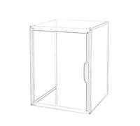 Acrylic Display Case for Figurines Clear Stand Dustproof Box with Magnetic Door Stackable Showcase for Collectibles Mini Toys Funko Pop Action Figures (L/1-Tier)