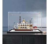 Acrylic Display Case for L-e*g-o 21356 Canal Steamboat Model, Dustproof Display Box, Perfect for Study, Bedroom, Living Room - Ideal for BrickFan(Model Not Included) (3mm)