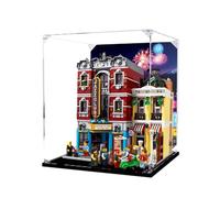Acrylic Display Case for Le-go 10312 Jazz Club Model, Dustproof Display Box (display box only) (StyleA Background 3mm)