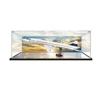 Acrylic Display Case for LE*GO 10318 Concorde - Transparent, Dustproof Display and Storage Case for Collectible Building Models (Model Not Included) (Mirror Finish+Background)