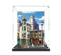 Acrylic Display Case for Le-go 11371 Shopping Arcade Model, Dustproof Display Box (display box only) (StyleA Background 3mm)