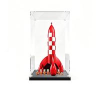 Acrylic Display Case for LE*GO 21367 Tintin Moon Rocket, Dustproof Clear Showcase , Compatible with LE*GO Ideas Rocket 21367 (Model Not Included)