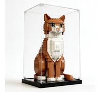 Acrylic Display Case for Le-go 21376 Orange Cat Building Set-Transparent Dustproof Box, Dustproof Transparent Display Case Storage Box (Display Case Only) (3mm)