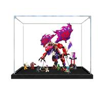 Acrylic Display Case for Le-go 71832 Chaos Fierce Dragon Lei Ya'er Model, Dustproof Display Box (display box only) (StyleA 3mm)
