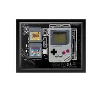 Acrylic Display Case for Le*go 72046 Game Boy, Photo Frame, Transparent Dustproof Box,Wall-Mountable Acrylic Case with Retro Circuit Background