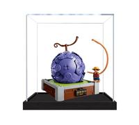 Acrylic Display Case for Le-go 75647 Rubber Fruit Devil Fruit Model, Dustproof Display Box (display box only) (2mm)