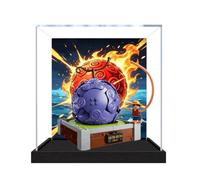 Acrylic Display Case for Le-go 75647 Rubber Fruit Devil Fruit Model, Dustproof Display Box (display box only) (background 3mm)