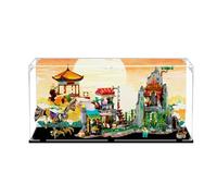 Acrylic Display Case for Le-go 80044 Team's Hidden Base Model, Dustproof Display Box (display box only) (StyleA Background 3mm)