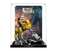 Acrylic Display Case for Le-Go for 75431 327th Legion Clone building set-Transparent Collection Box, Dustproof Box,Storage Box(No Model) (Background B)