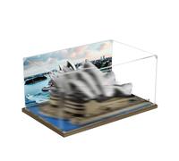 Acrylic Display Case for Lego 10234 Sydney Opera House Set, no model (Back Spray (Base B))