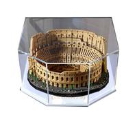 Acrylic Display Case for Lego 10276 Colosseum Building Set, Dustproof Transparent Box - Only Display Case, Display Box Compatible with Lego 10276 (Back Spray (Base A))