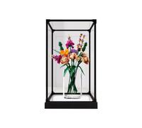 Acrylic Display case, for Lego 10280 Flower Bouquet Roses Model ,Dustproof Transparent collections Display Case. (display box only) (White base)