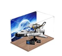 Acrylic Display Case for Lego 10283 Space Shuttle Discovery Model, 3mm Dustproof Display Box, Display Case Compatible with Lego 10283(Model Not Included) (Background 3MM A)